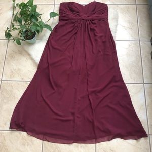 David’s Bridal Junior Bridesmaid Strapless Gown